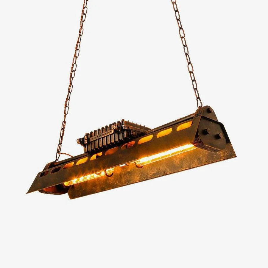 Pendant Light | Industrial Steampunk Bronze Finish & Adjustable Chain