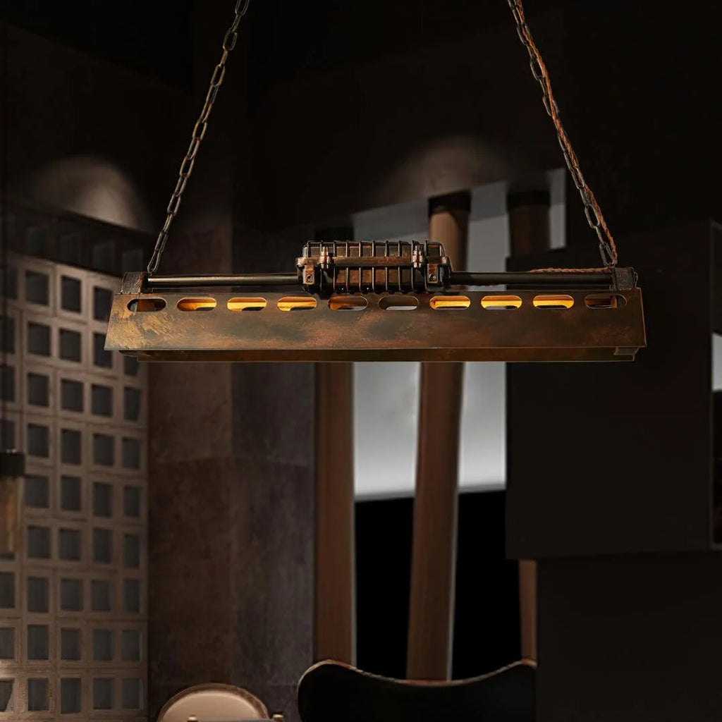 Pendant Light | Industrial Steampunk Bronze Finish & Adjustable Chain