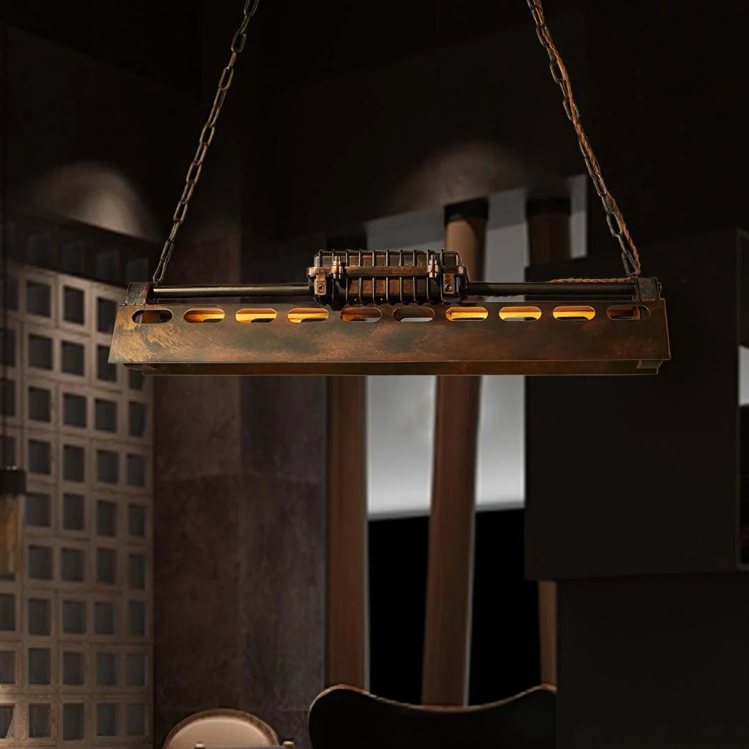 Pendant Light | Industrial Steampunk Bronze Finish & Adjustable Chain