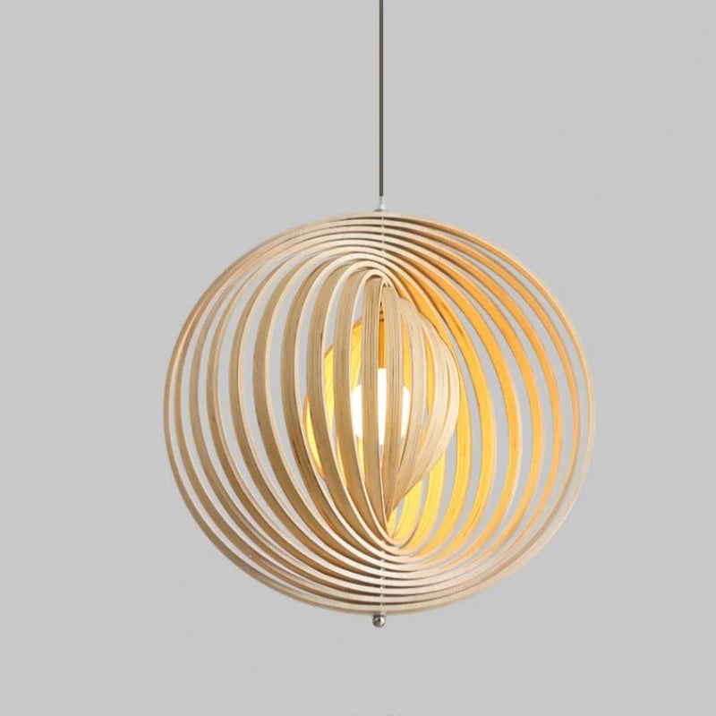 Pendant Light | Japanese-Inspired LED & Wood Shade