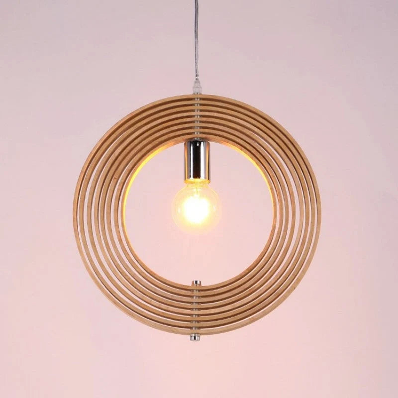 Pendant Light | Japanese-Inspired LED & Wood Shade