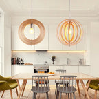 Pendant Light | Japanese-Inspired LED & Wood Shade
