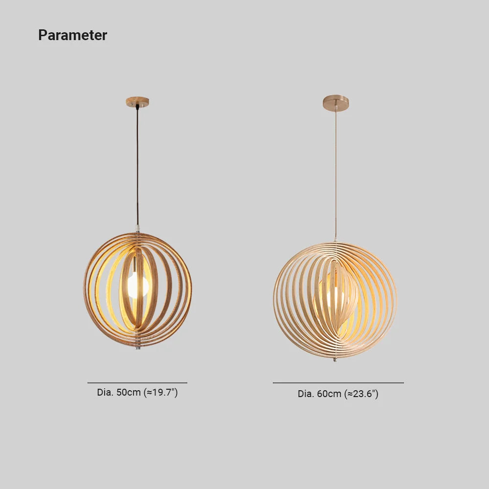 Pendant Light | Japanese-Inspired LED & Wood Shade
