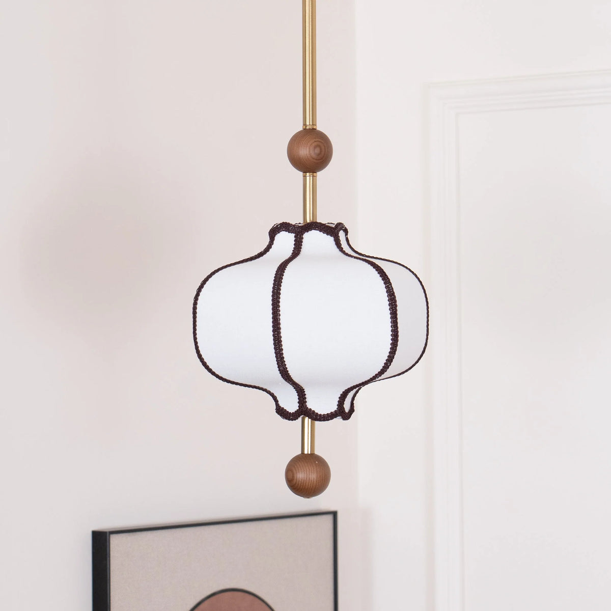 Pendant Light | Lantern Fabric Shade & Warm Ambient Glow