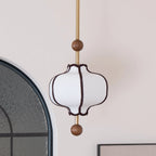Pendant Light | Lantern Fabric Shade & Warm Ambient Glow