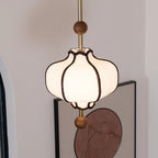 Pendant Light | Lantern Fabric Shade & Warm Ambient Glow