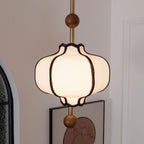 Pendant Light | Lantern Fabric Shade & Warm Ambient Glow