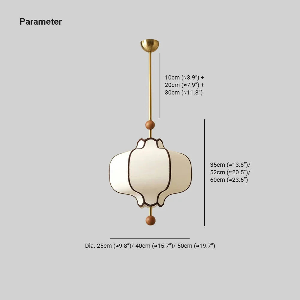 Pendant Light | Lantern Fabric Shade & Warm Ambient Glow