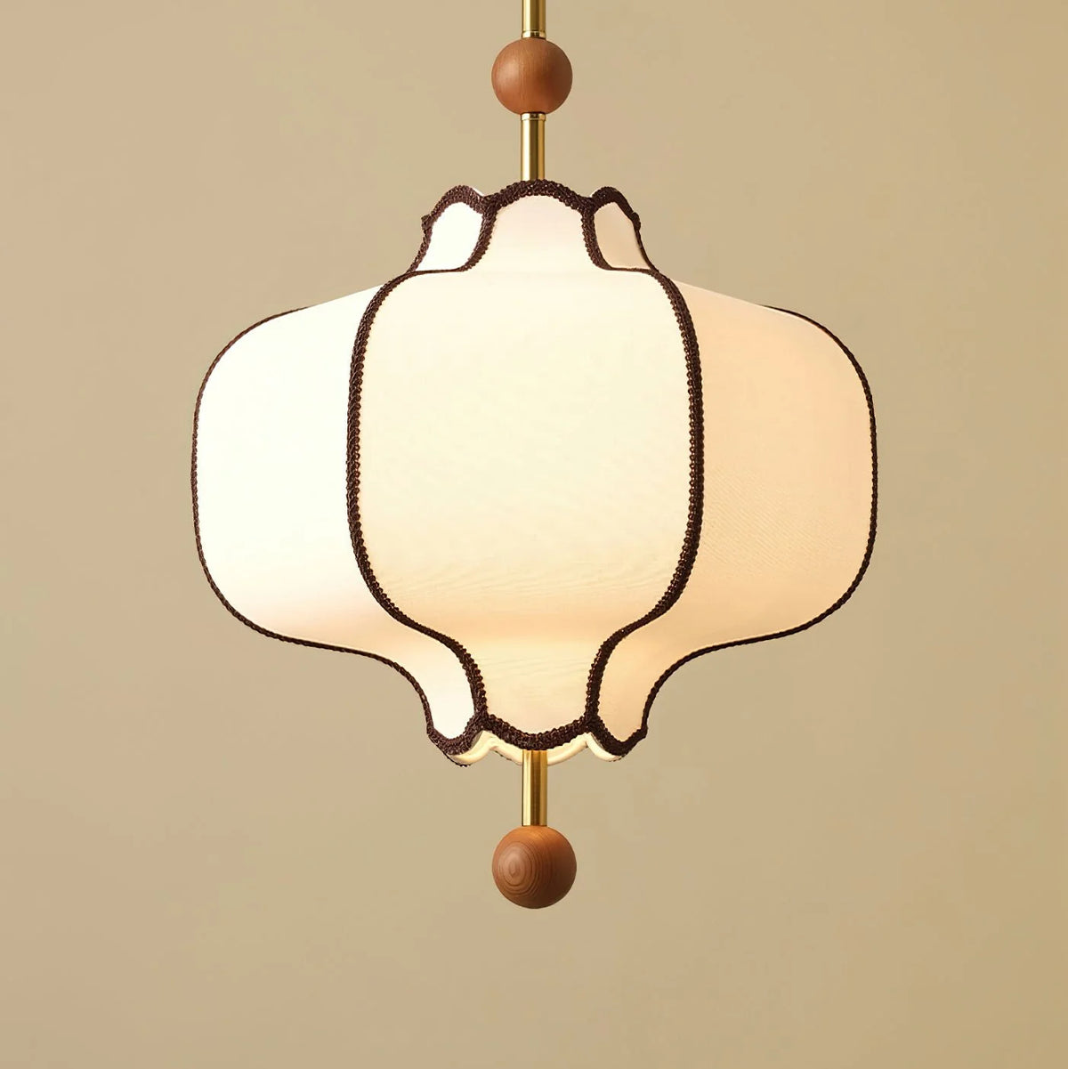Pendant Light | Lantern Fabric Shade & Warm Ambient Glow