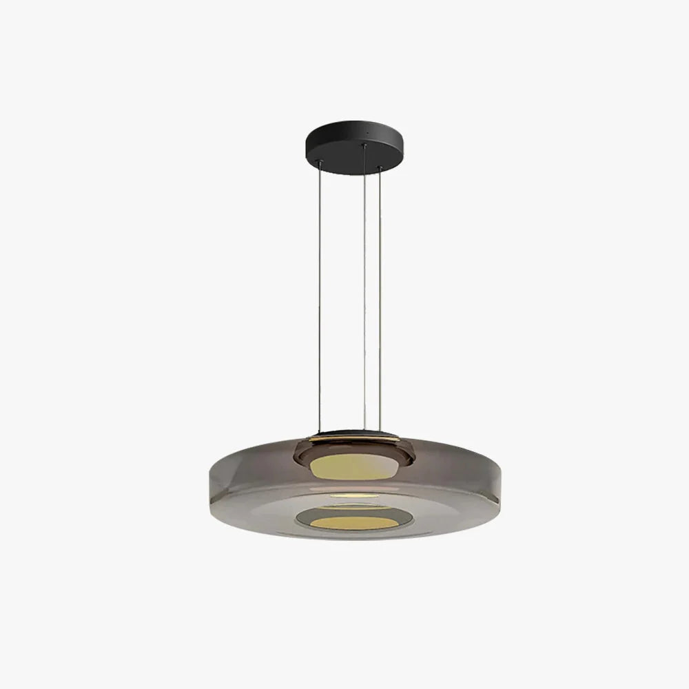 Pendant Light | Layered Glass Shade & Metal Frame