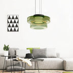 Pendant Light | Layered Glass Shade & Metal Frame