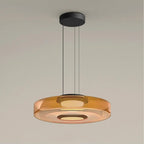 Pendant Light | Layered Multi-Tiered Metal & Glass Warm LED