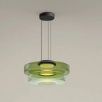 Pendant Light | Layered Multi-Tiered Metal & Glass Warm LED
