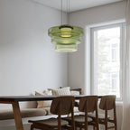 Pendant Light | Layered Multi-Tiered Metal & Glass Warm LED