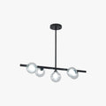 Pendant Light | Linear Bubble Glass & Metal | 5/6-Light