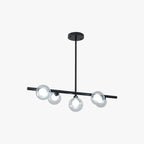 Pendant Light | Linear Bubble Glass & Metal | 5/6-Light