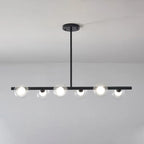 Pendant Light | Linear Bubble Glass & Metal | 5/6-Light