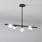 Pendant Light | Linear Bubble Glass & Metal | 5/6-Light