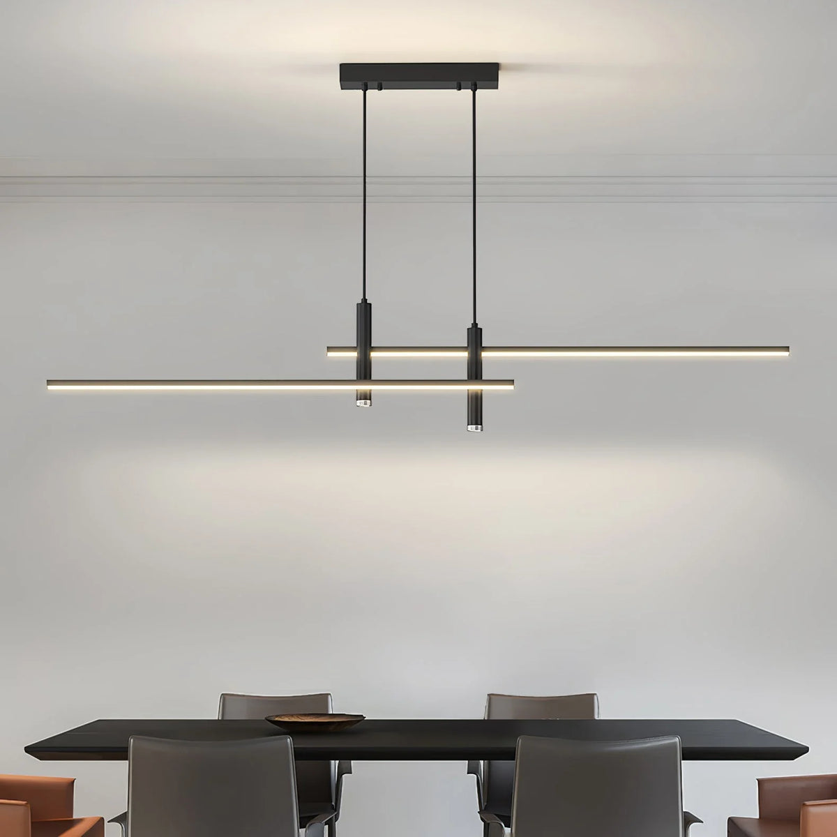 Pendant Light | Linear Metal Spotlight & Adjustable Height