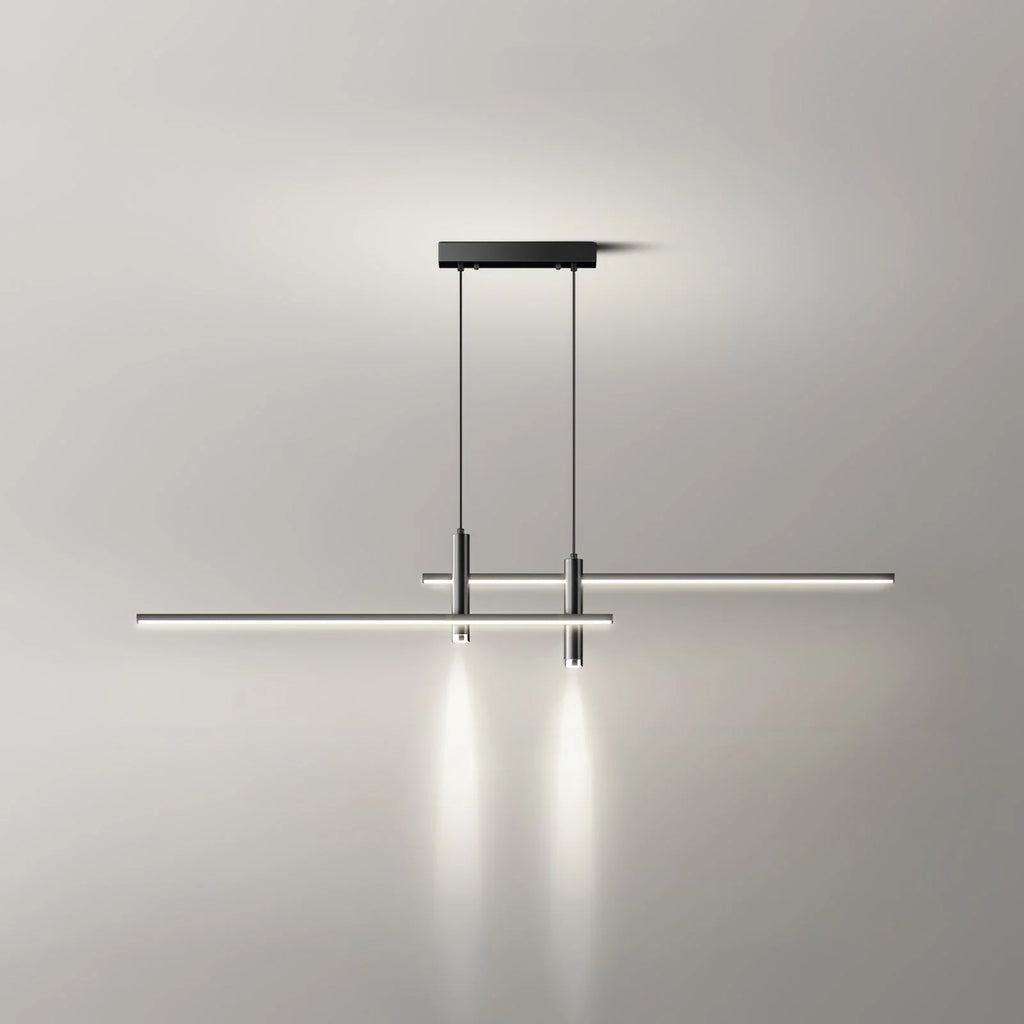 Pendant Light | Linear Metal Spotlight & Adjustable Height