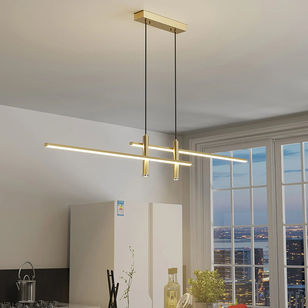 Pendant Light | Linear Metal Spotlight & Adjustable Height