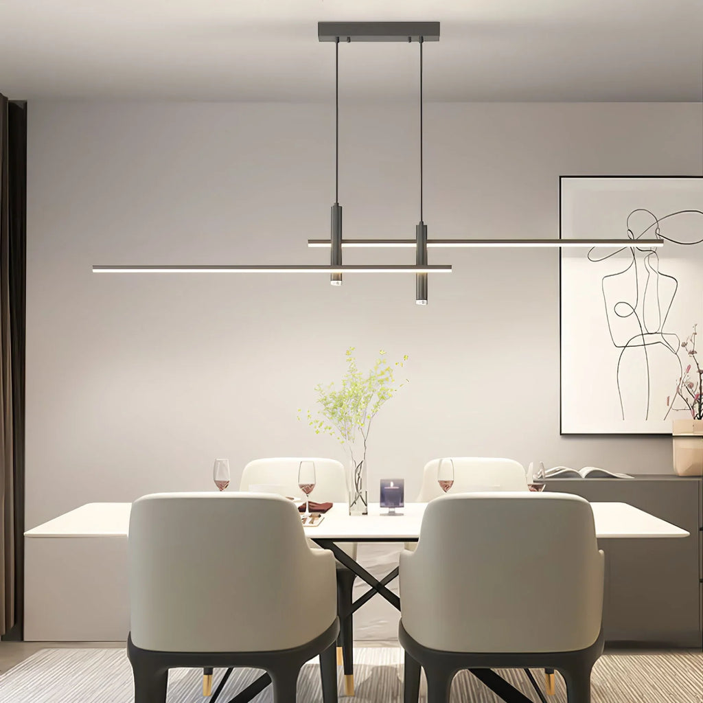 Pendant Light | Linear Metal Spotlight & Adjustable Height