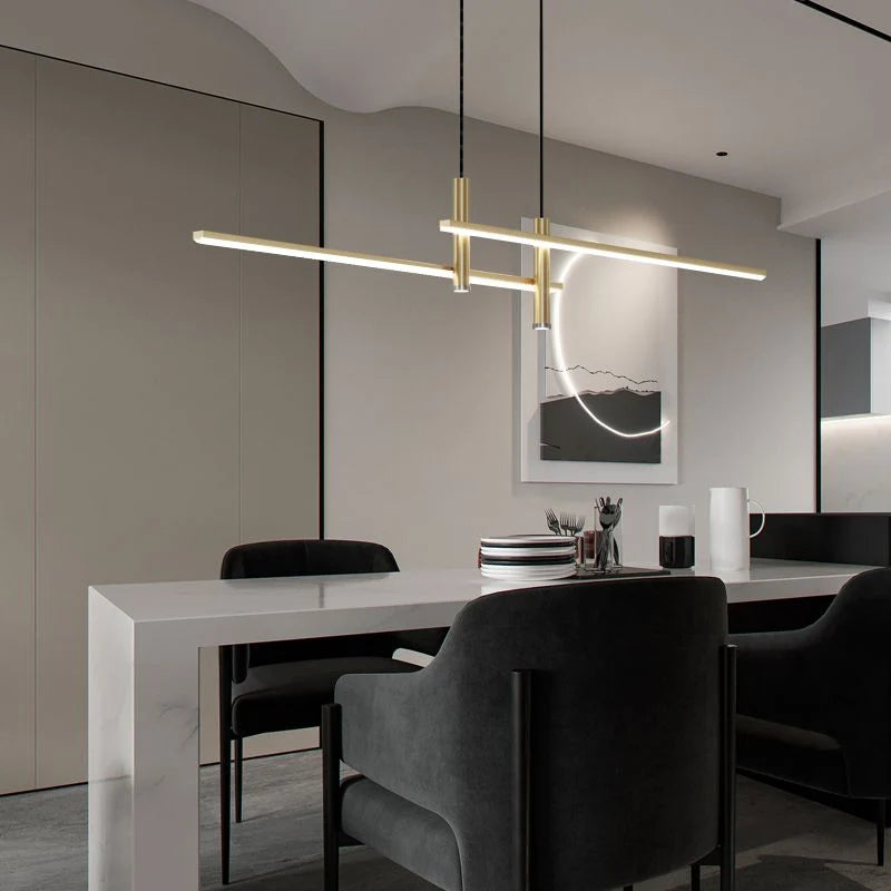 Pendant Light | Linear Metal Spotlight & Adjustable Height