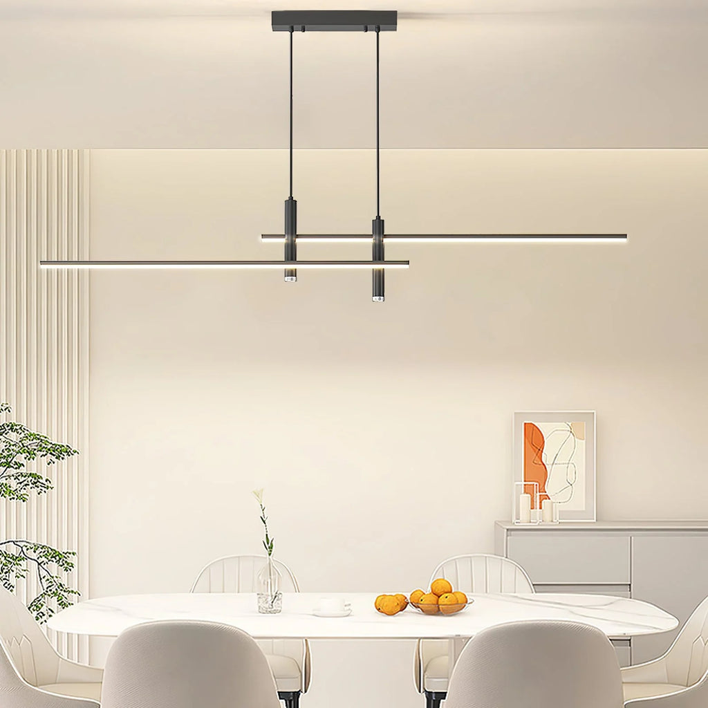 Pendant Light | Linear Metal Spotlight & Adjustable Height