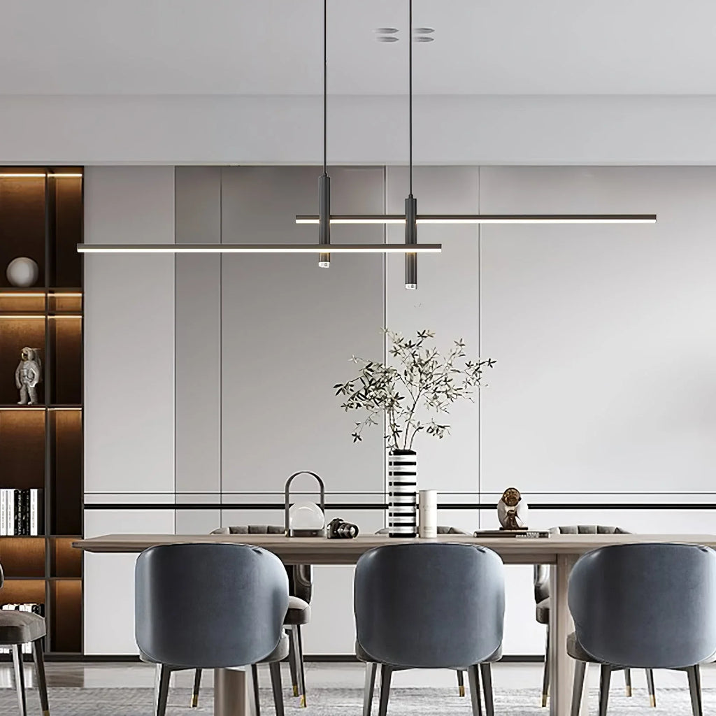 Pendant Light | Linear Metal Spotlight & Adjustable Height