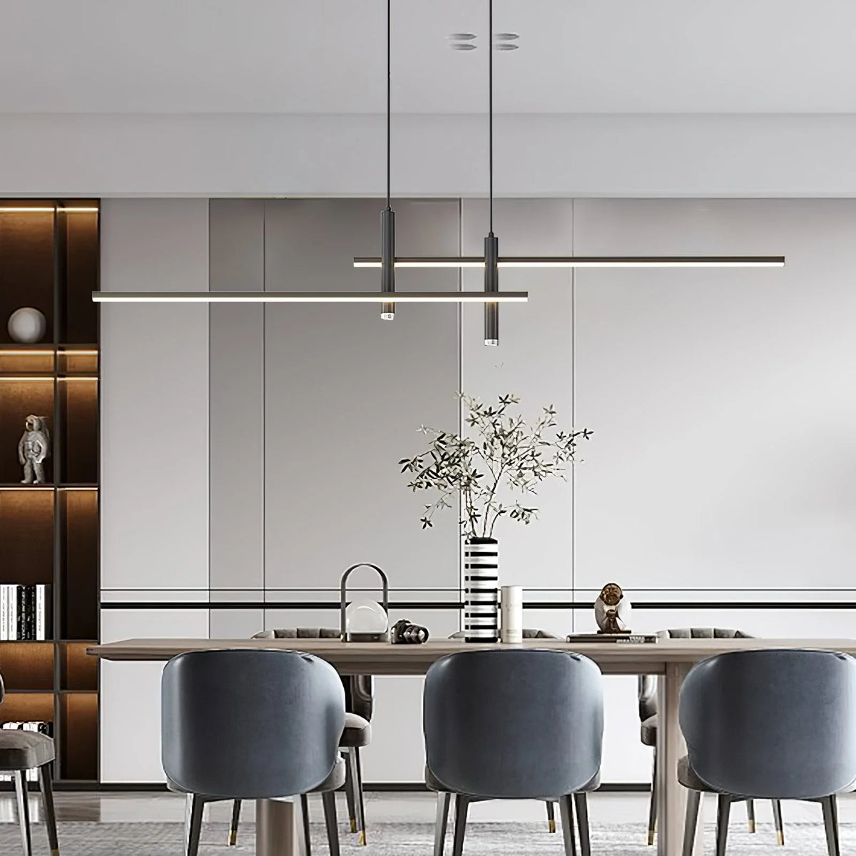 Pendant Light | Linear Metal Spotlight & Adjustable Height
