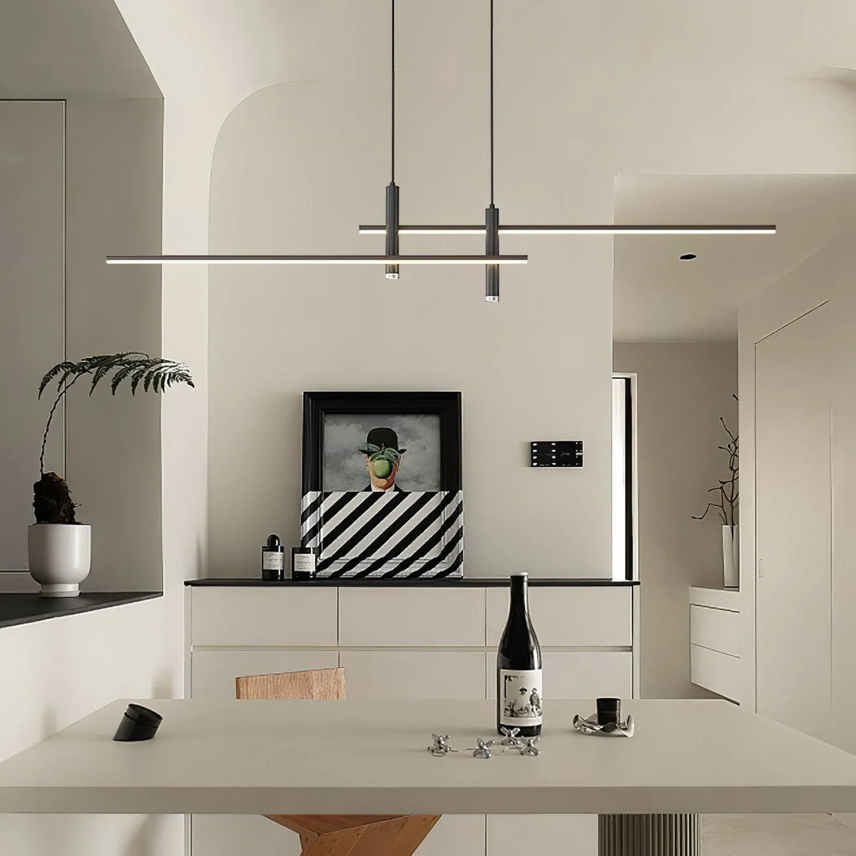 Pendant Light | Linear Metal Spotlight & Adjustable Height