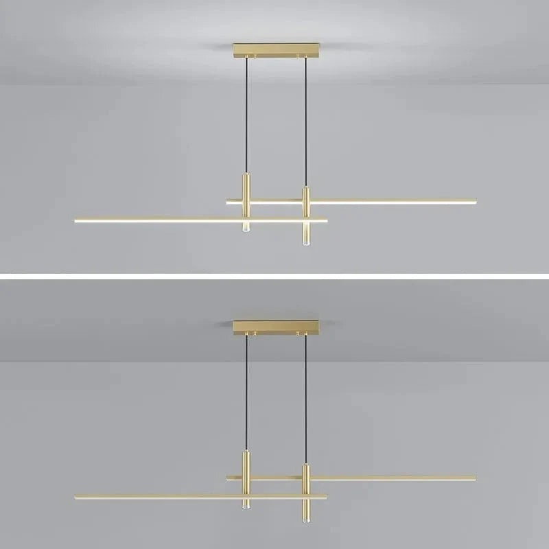 Pendant Light | Linear Metal Spotlight & Adjustable Height