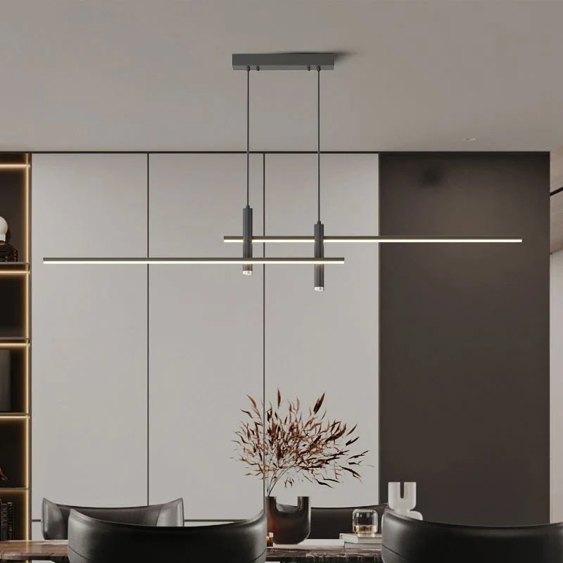 Pendant Light | Linear Metal Spotlight & Adjustable Height
