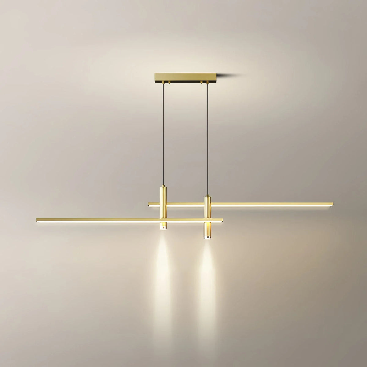 Pendant Light | Linear Metal Spotlight & Adjustable Height