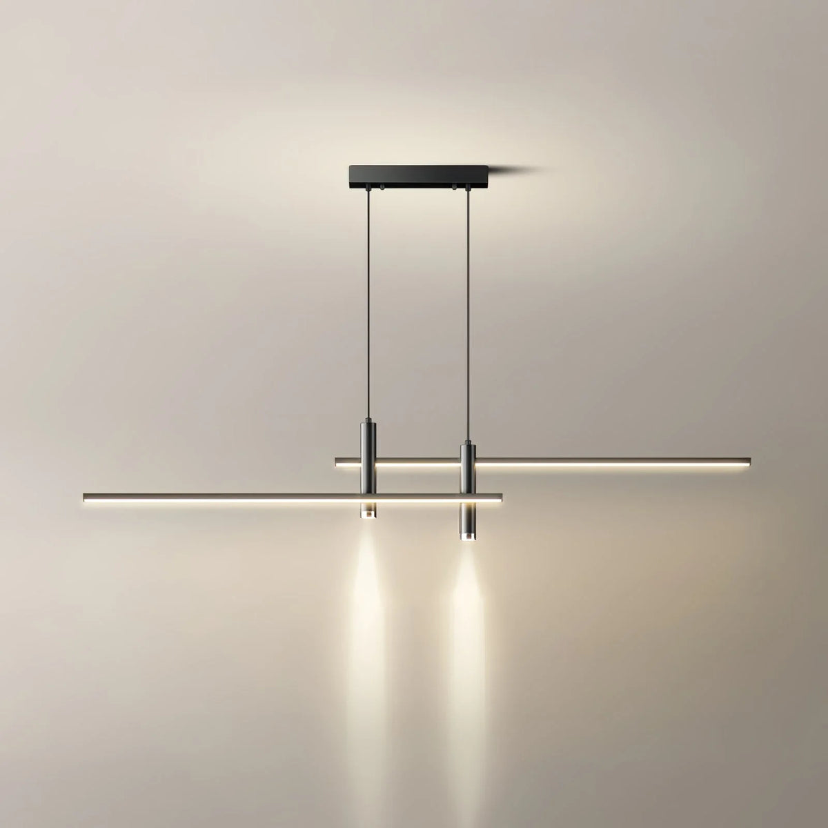 Pendant Light | Linear Metal Spotlight & Adjustable Height