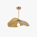 Pendant Light | Lotus Leaf Metal Shade & Vintage Gold | E27 LED Bulb Included
