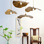 Pendant Light | Lotus Leaf Metal Shade & Vintage Gold | E27 LED Bulb Included