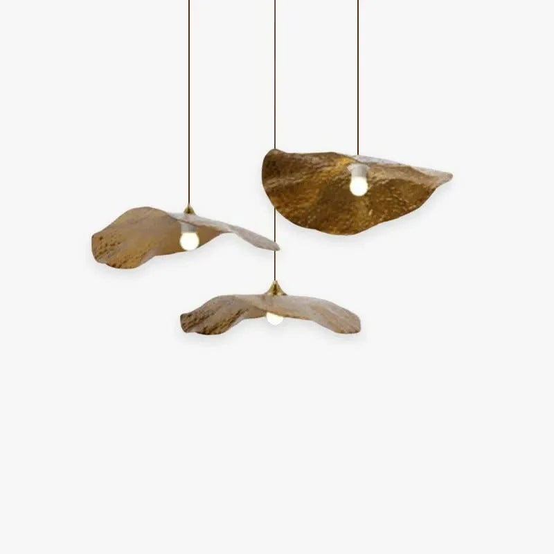 Pendant Light | Lotus Leaf Metal Shade & Vintage Gold | E27 LED Bulb Included