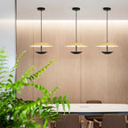 Pendant Light | Metal Cone Shade & Wood-Brown Finish | Bulb Included