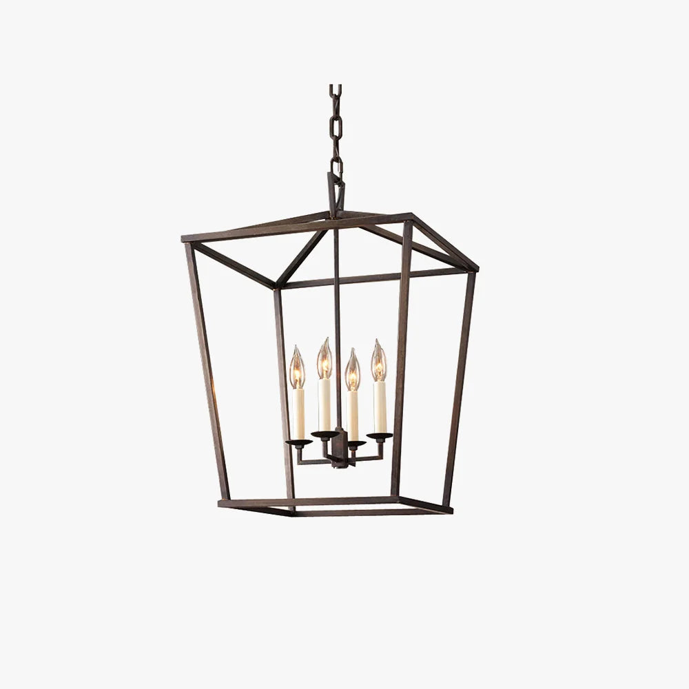 Pendant Light | Metal Diamond Shade & Adjustable Height | 4-Light