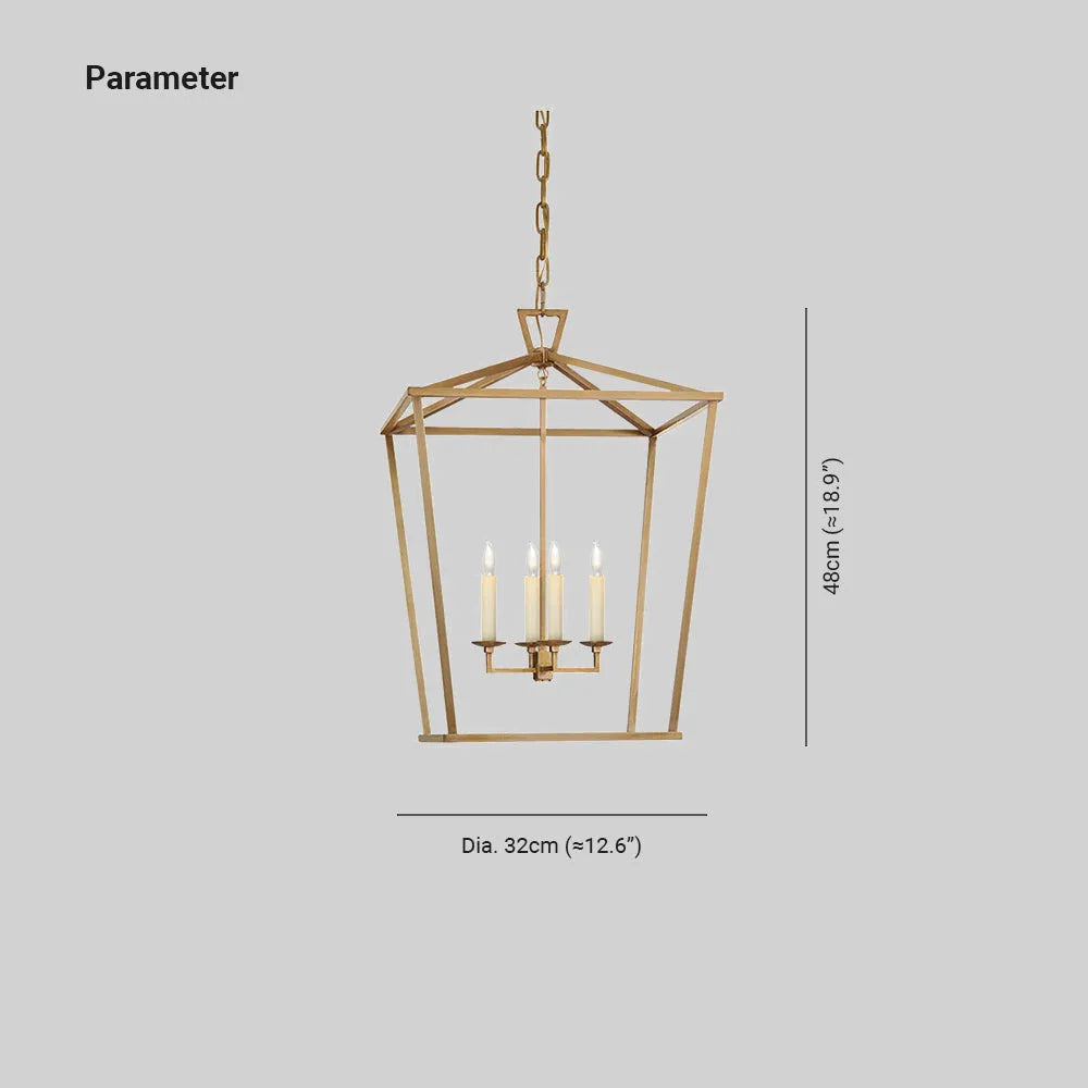 Pendant Light | Metal Diamond Shade & Adjustable Height | 4-Light