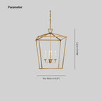 Pendant Light | Metal Diamond Shade & Adjustable Height | 4-Light
