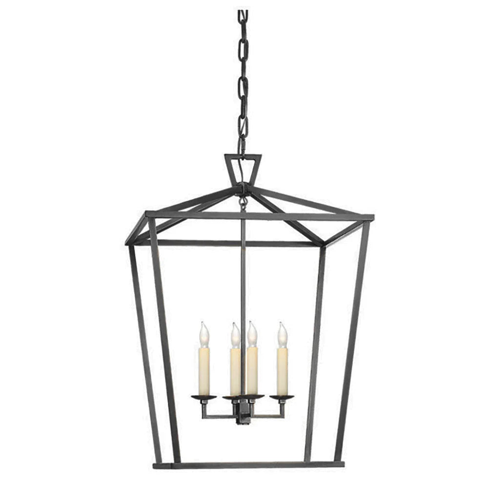 Pendant Light | Metal Diamond Shade & Adjustable Height | 4-Light