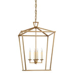 Pendant Light | Metal Diamond Shade & Adjustable Height | 4-Light