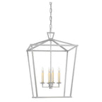 Pendant Light | Metal Diamond Shade & Adjustable Height | 4-Light