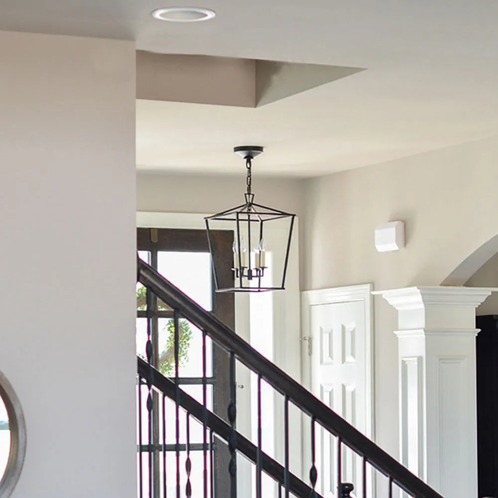 Pendant Light | Metal Diamond Shade & Adjustable Height | 4-Light