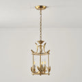 Pendant Light | Metal Lantern Bird & Leaf Detailing | 3-Head D20 x H40 cm