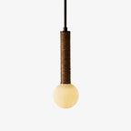Pendant Light | Metal, Leather & Glass | 12 cm Diameter x 41 cm Height