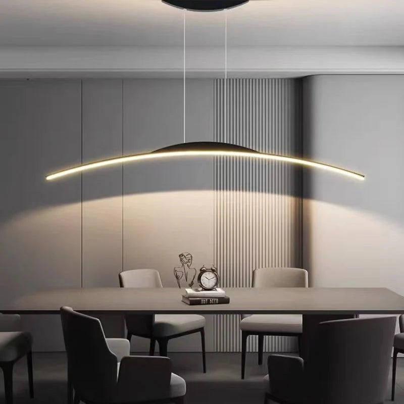 Pendant Light | Metal Linear LED Dimmable & Remote-Controlled