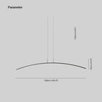 Pendant Light | Metal Linear LED Dimmable & Remote-Controlled